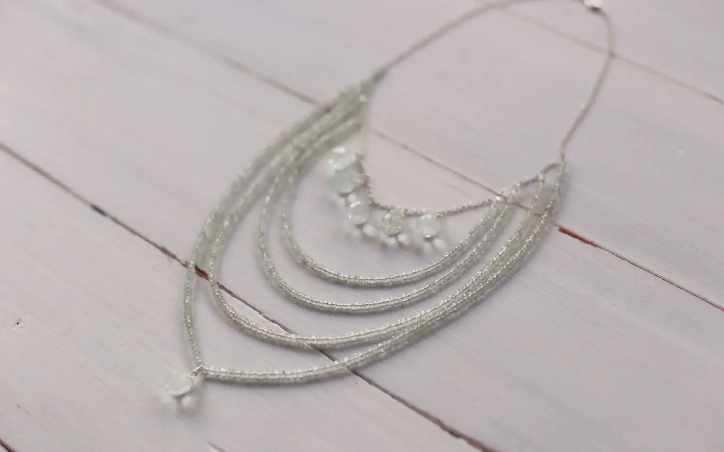 A finished beaded bracelet with its clasp