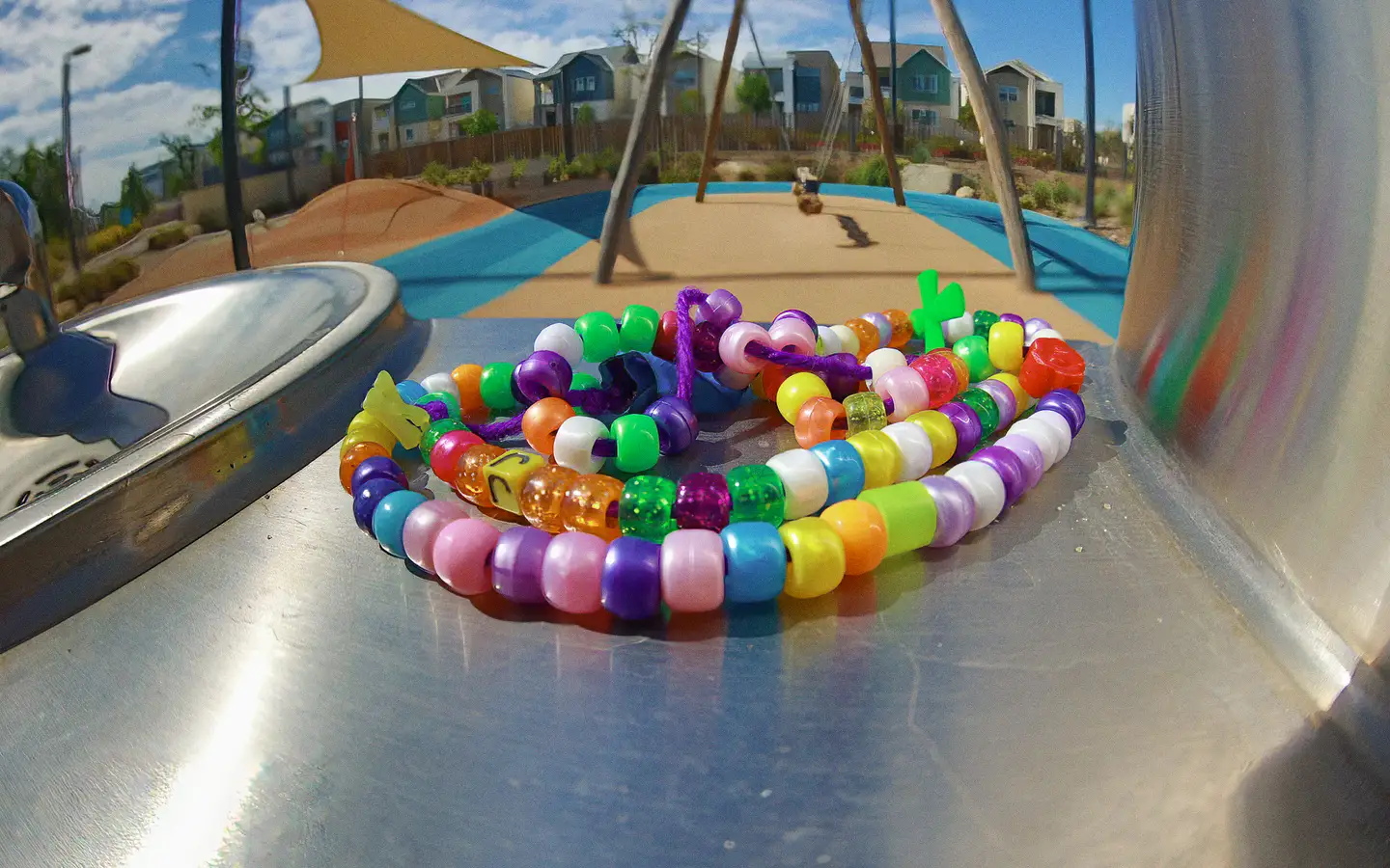 A boxed necklace and bracelet gift set